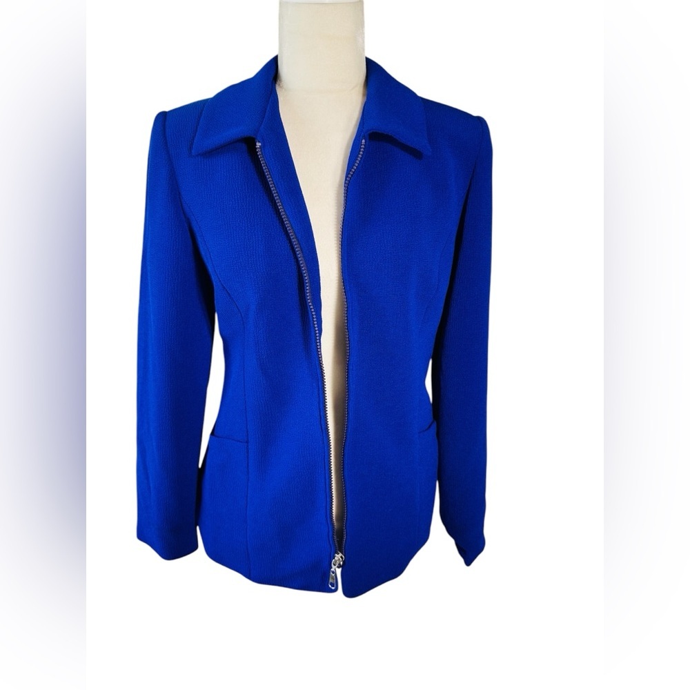 Women's ToTonko  100% m Royal Blue Vintage Blazer Jacket Coat Sz M 6